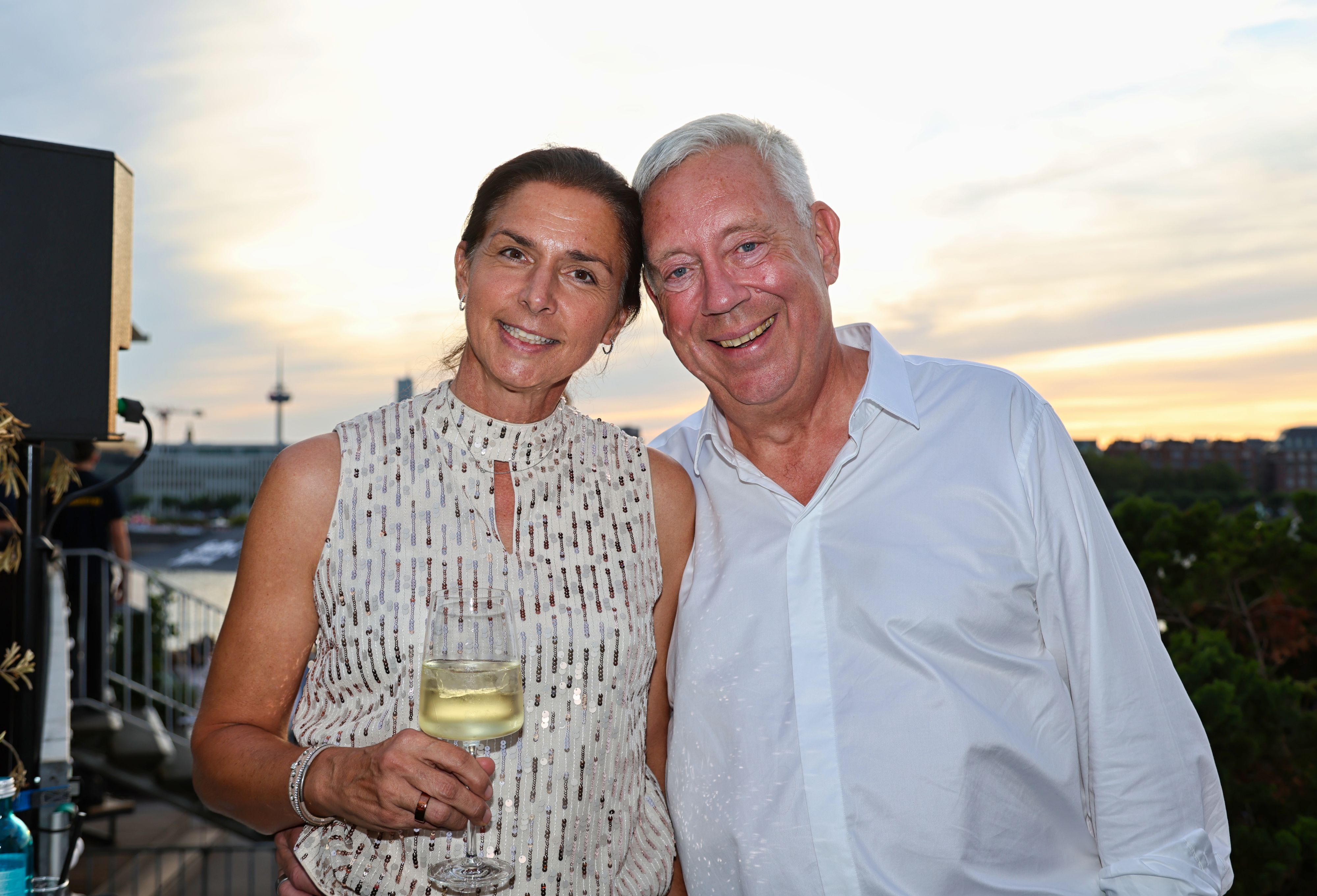 Anton Mertens mit seiner Ehefrau Inga bei den Kölner Lichtern.