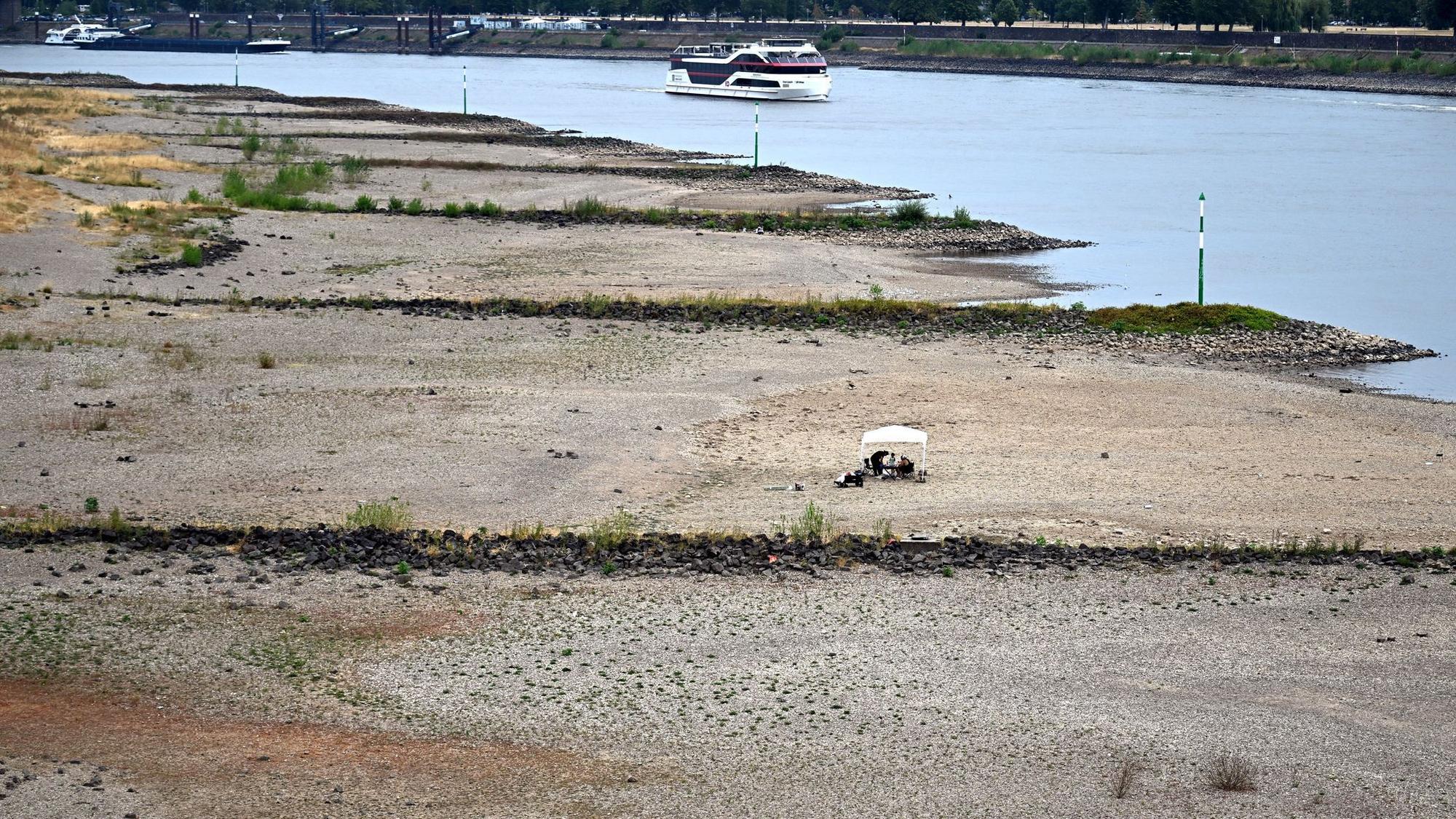 Niedrigwasser im Rhein