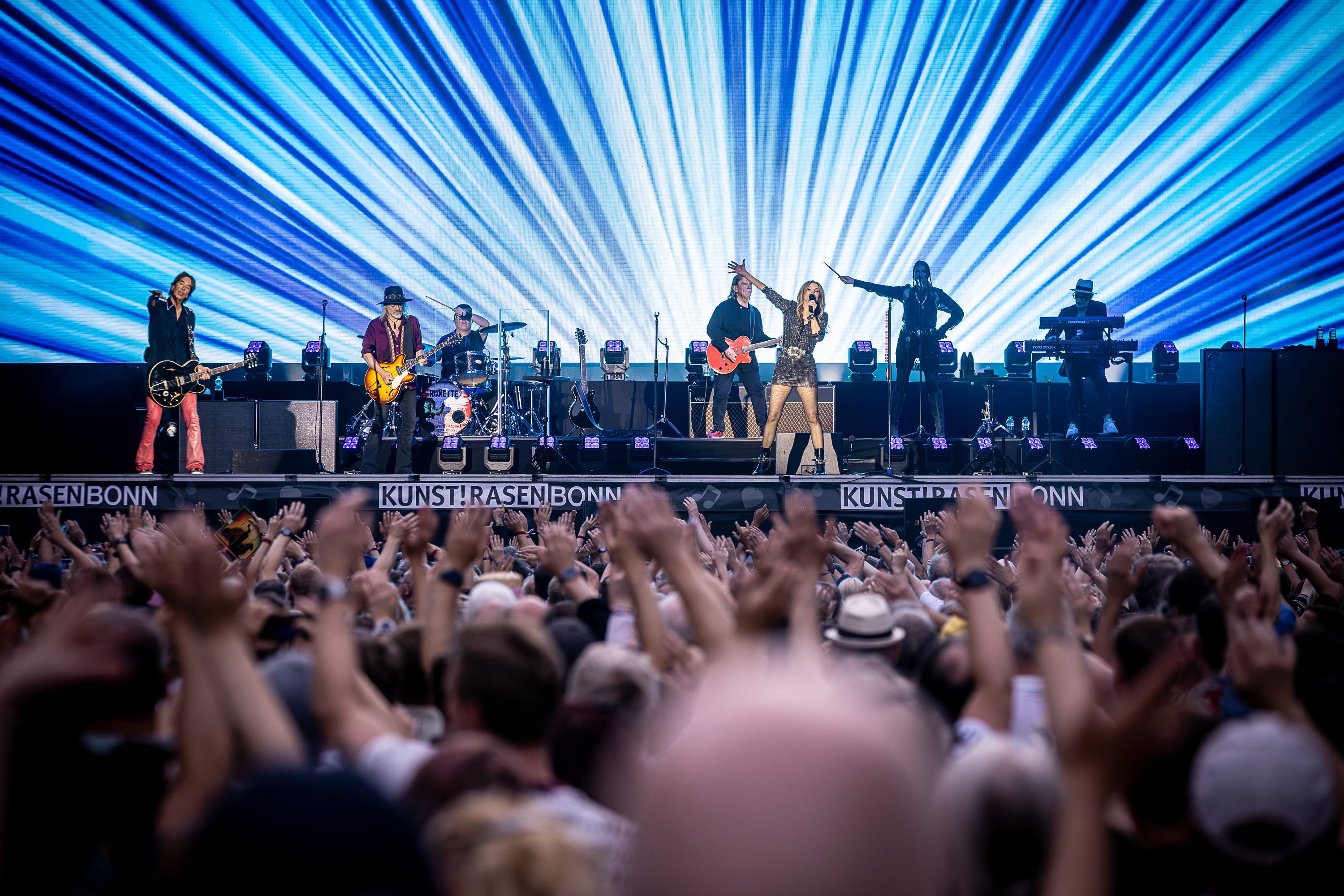 Roxette beim Konzert in Bonn auf der Bühne.