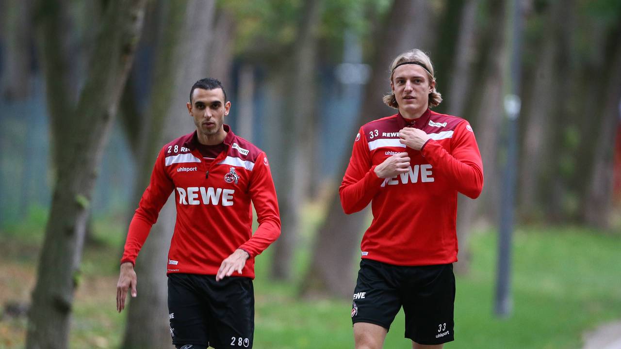 Sebastiaan Bornauw und Ellyes Skhiri gehen zum FC-Training.