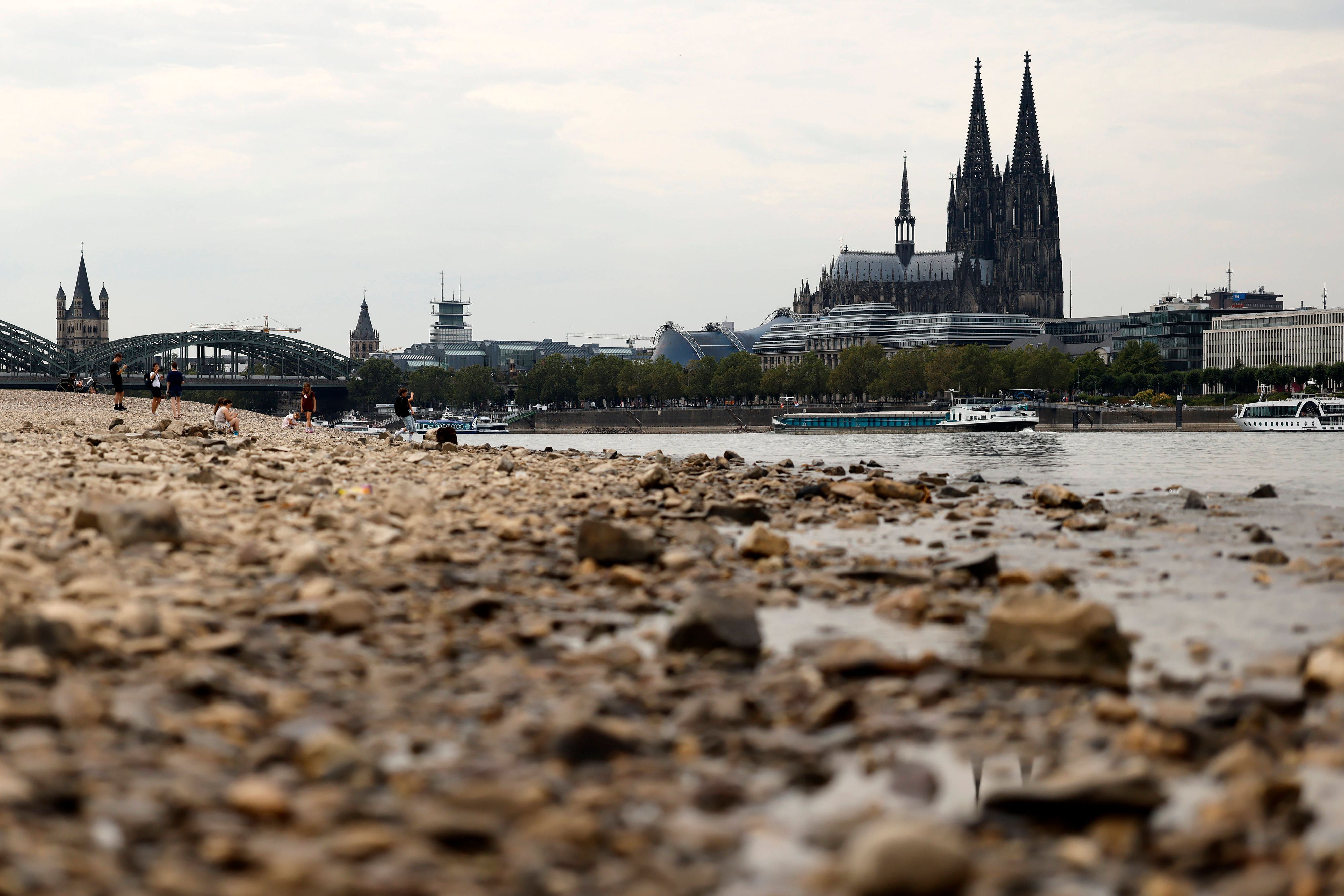 Der Rheinpegel ist in Köln und Bonn auf einem Rekordtief.