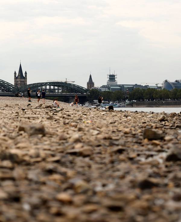 Der Rheinpegel ist in Köln und Bonn auf einem Rekordtief.