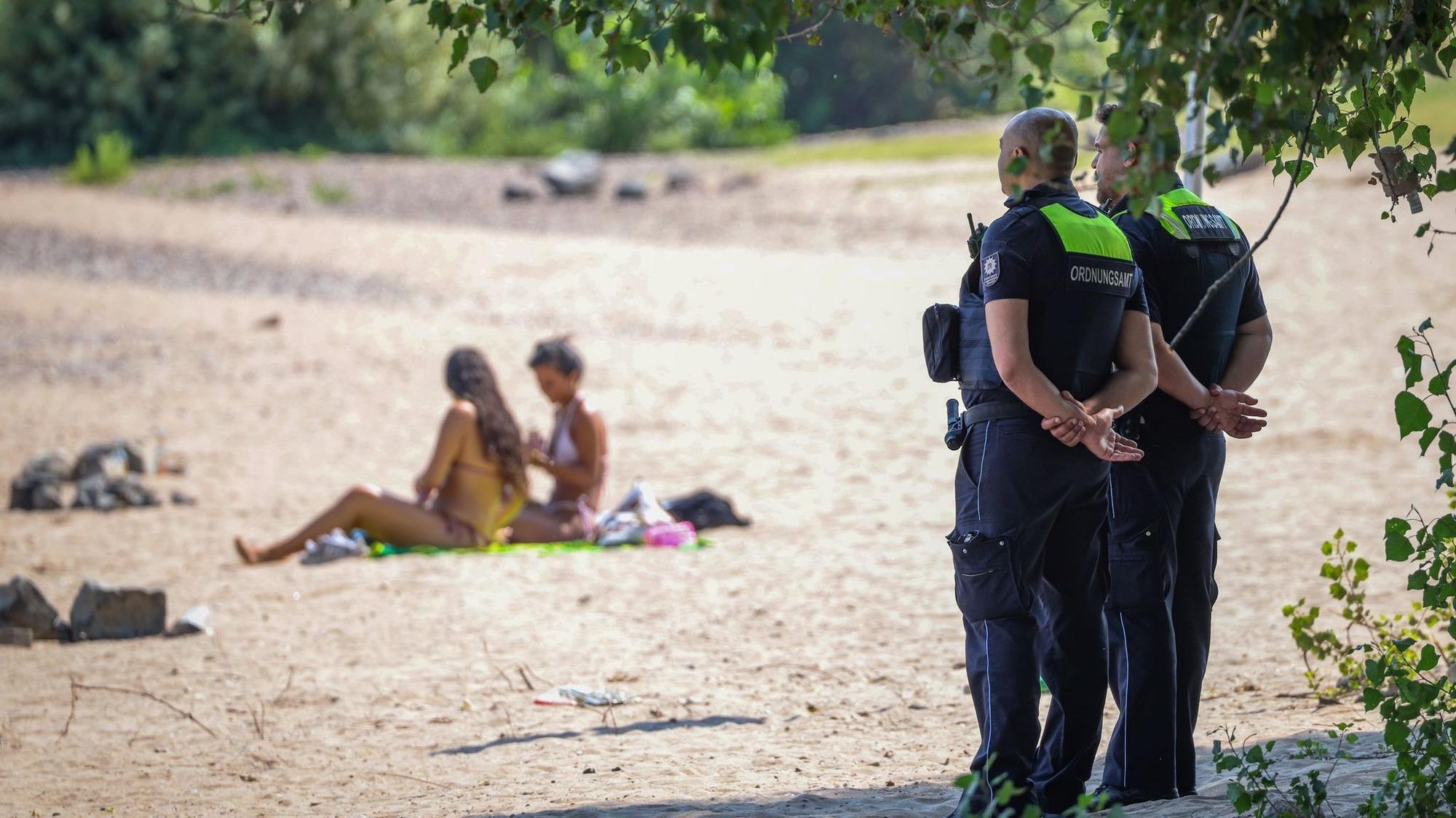 Kontrollmaßnahmen für Badeverbot am Rhein