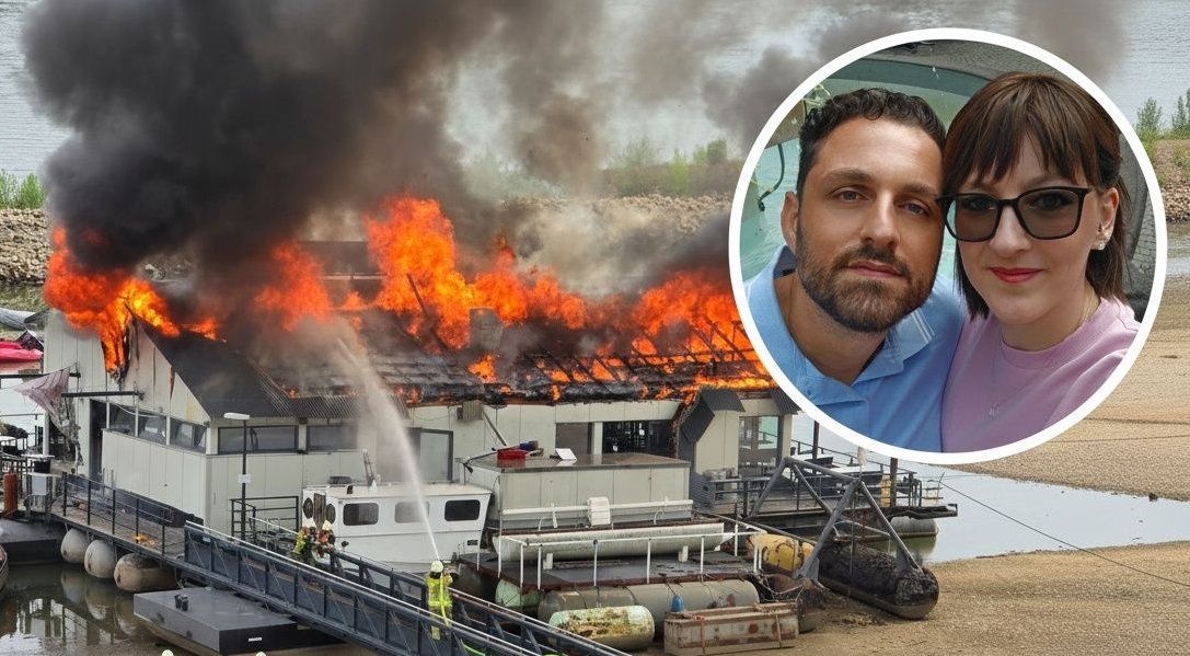 Ein Feuer verwüstete das Sürther Bootshaus. Melanie Stein und ihr Verlobter Cristiano wollten dort heiraten.