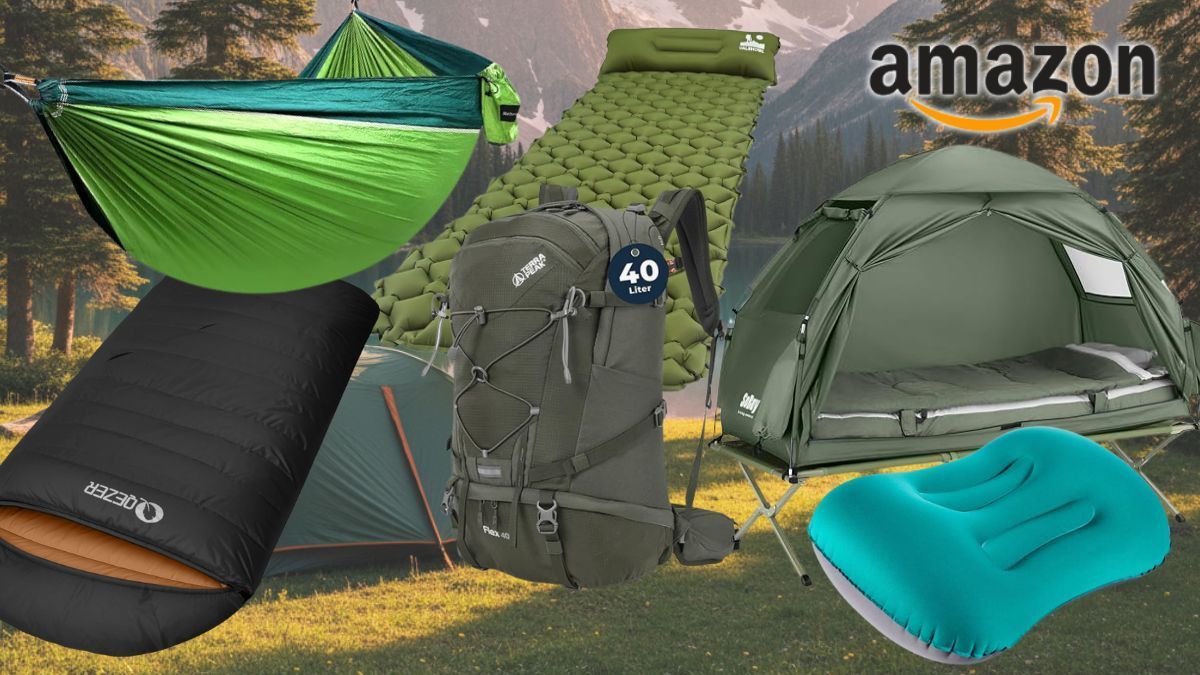 Praktische Outdoor-Deals bei Amazon: Jetzt bis -56% auf Zelte, Schlafsäcke, Isomatten & mehr im Camping-Sale sparen