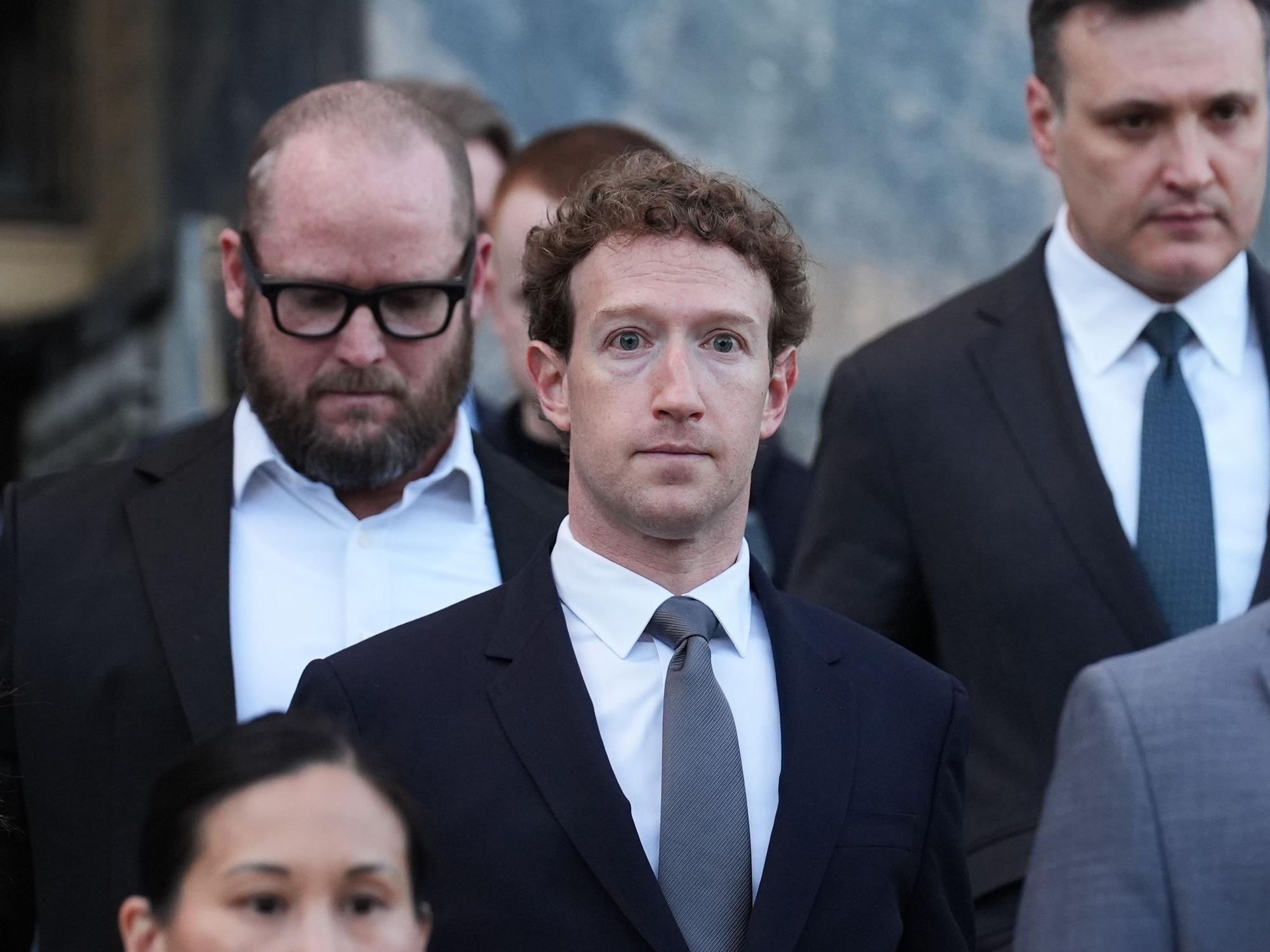 Meta-CEO Mark Zuckerberg, nachdem er in einem Prozess um das Suchtpotenzial sozialer Medien ausgesagt hat.