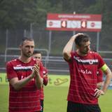 Enttäuschte Viktoria-Spieler.
