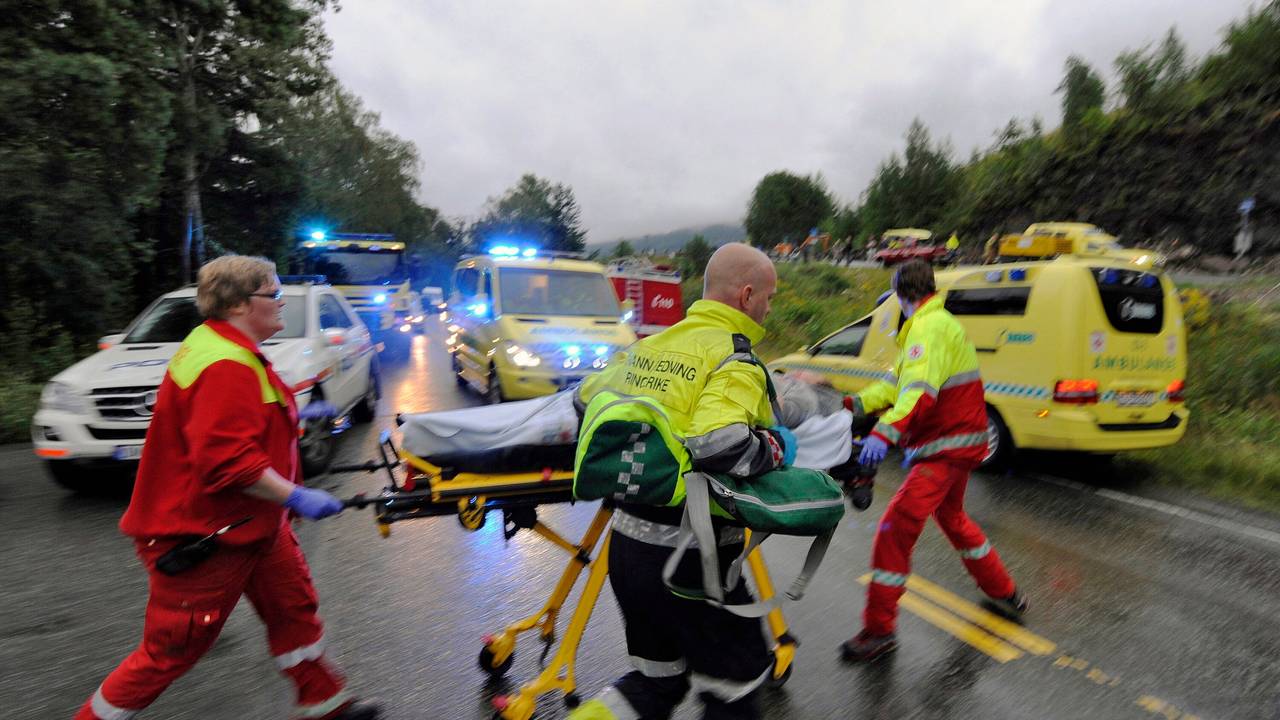 Norwegische Rettungskräfte bei einem Unfall (Symbolfoto)