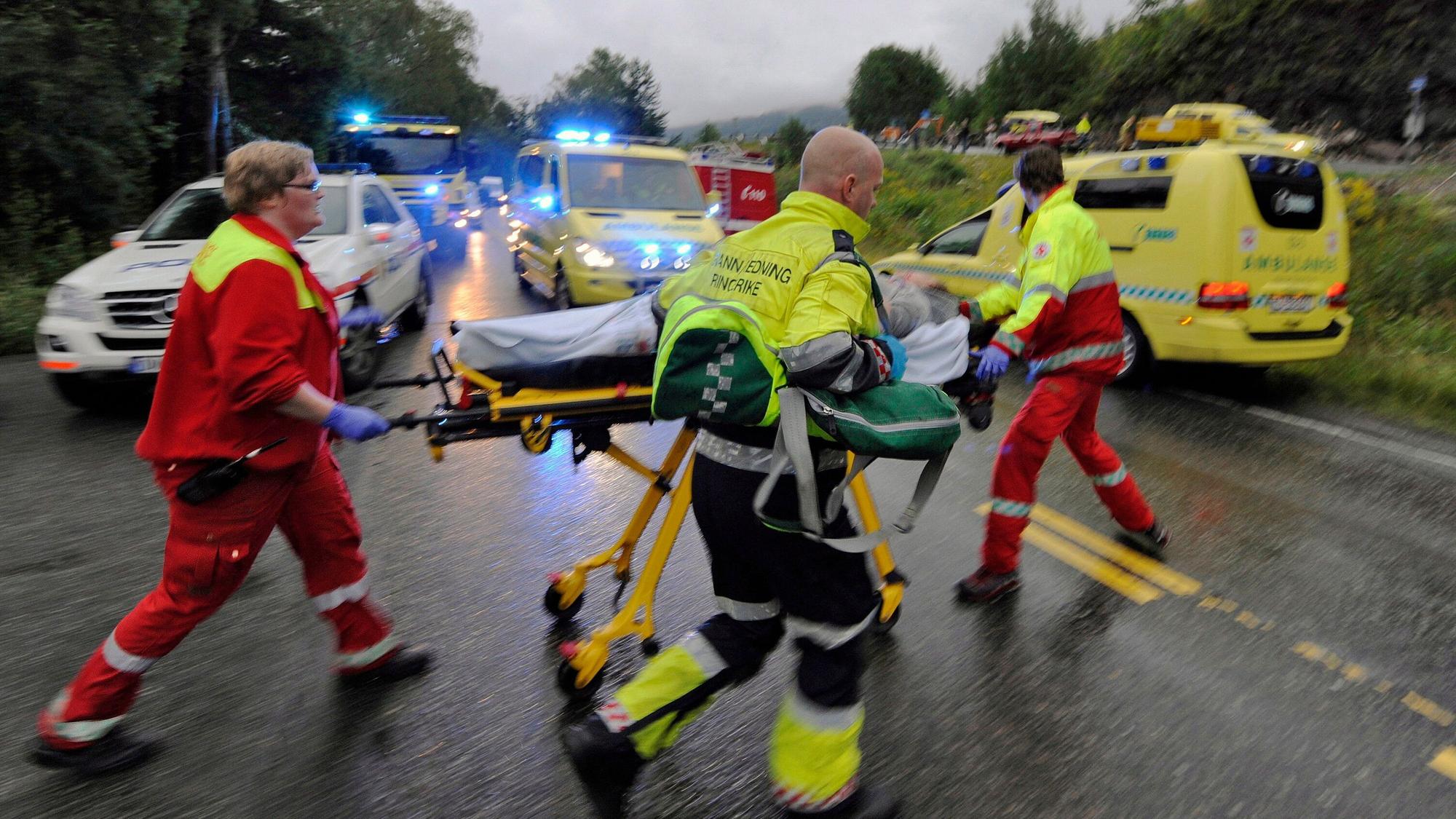 Norwegische Rettungskräfte bei einem Unfall (Symbolfoto)