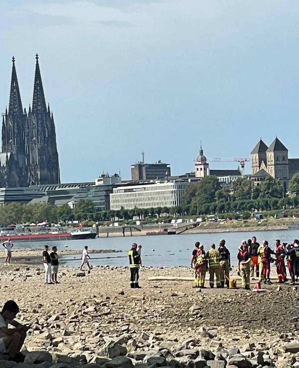 Der Mann konnte schließlich ans Ufer gerettet werden. Zahlreiche Helfer waren im Einsatz.