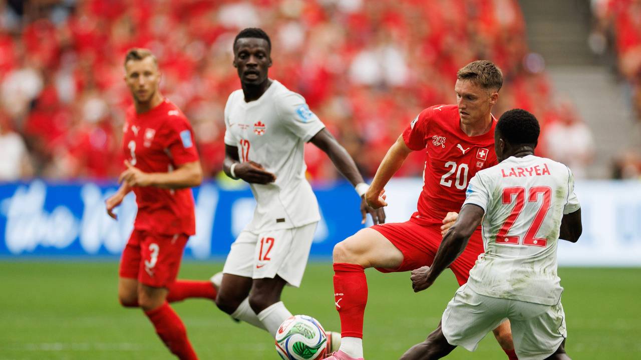 Michel Aebischer im Spiel gegen Kanada.