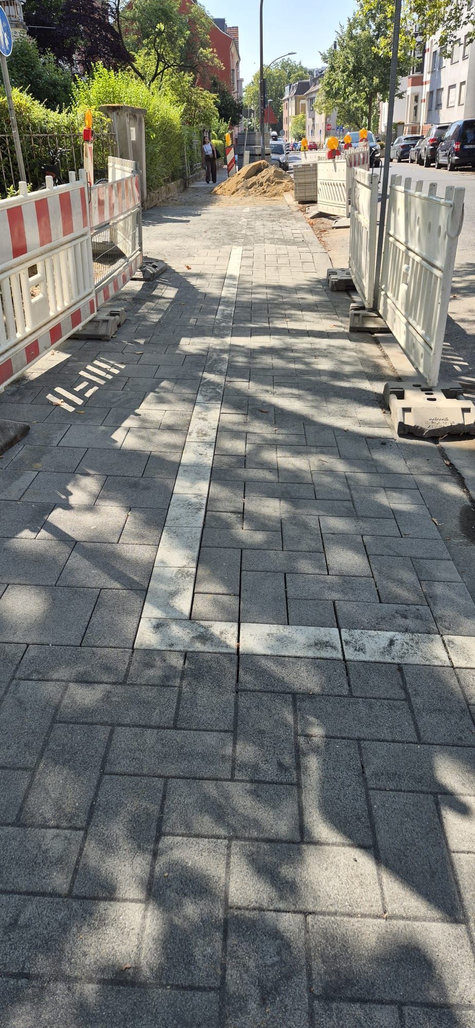 Fertige Pflasterarbeiten in der Geibelstr.