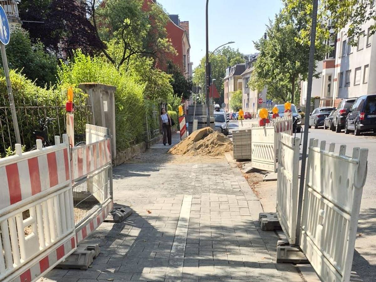 Fertige Pflasterarbeiten in der Geibelstr.