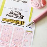 Eurojackpot-Spielschein.