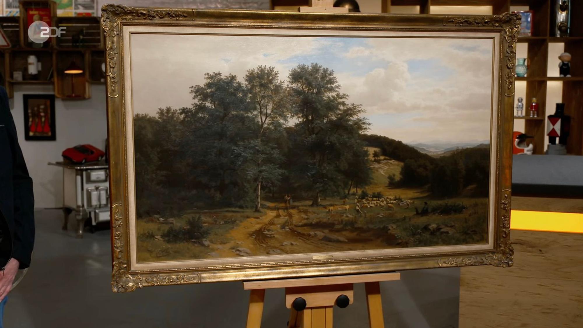 Ein Ölgemälde von 1866 beschrieb Colmar Schulte-Goltz als „wunderbares, idealisiertes Landschaftsgemälde aus der Romantik“. (Bild: ZDF)