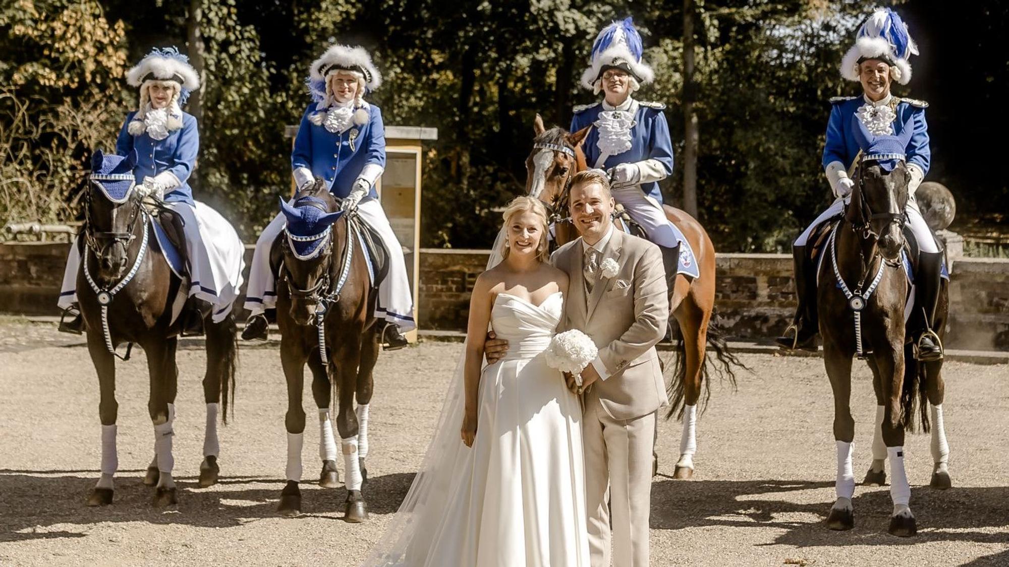 Marie Steffens und Phil Lehmann bei ihrer Hochzeit.