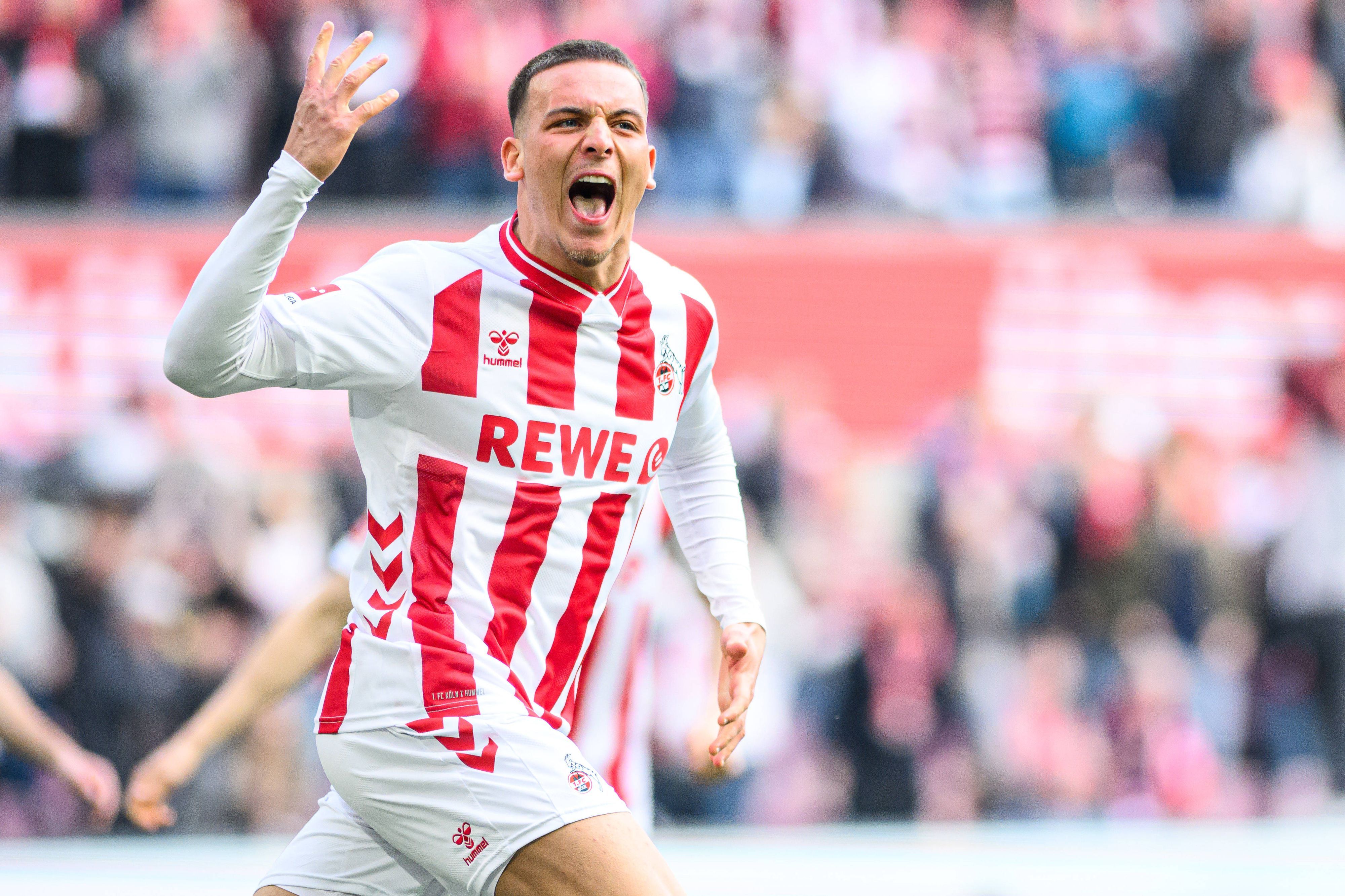 Kölns Said El Mala bejubelt einen Derby-Treffer gegen Gladbach.