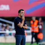 Xavi als Barcelona-Trainer an der Seitenlinie.