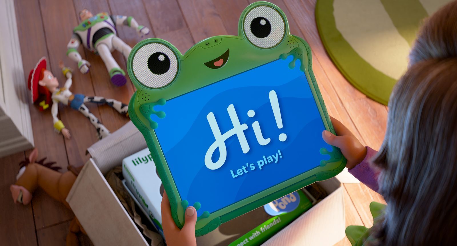 In „Toy Story 5“ wird ein Tablet zur Gefahr für die Spielzeugfiguren. (Bild: 2025 Disney/Pixar)