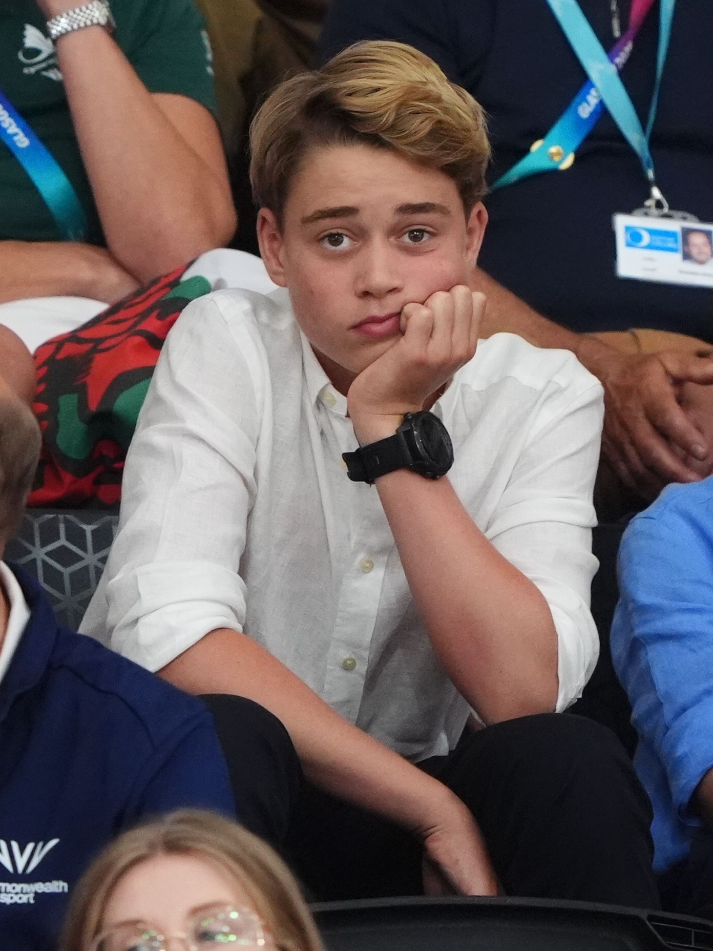 Prinz George verfolgt im Sir-Chris-Hoy-Velodrom am neunten Tag die Commonwealth-Spiele 2026.