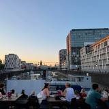 Das Open-Air-Kino-Köln bot Blick auf den Dom und den Sonnenuntergang.