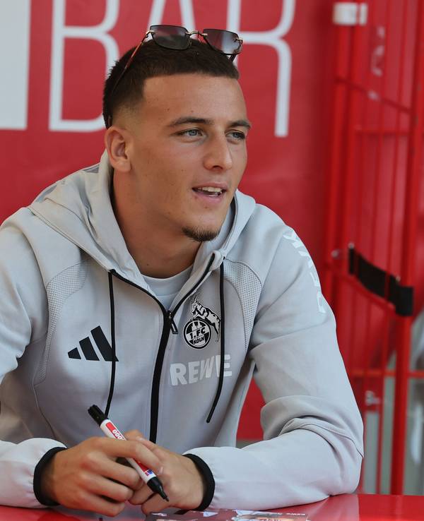 Said El Mala bei der Saisoneröffnung des 1. FC Köln.