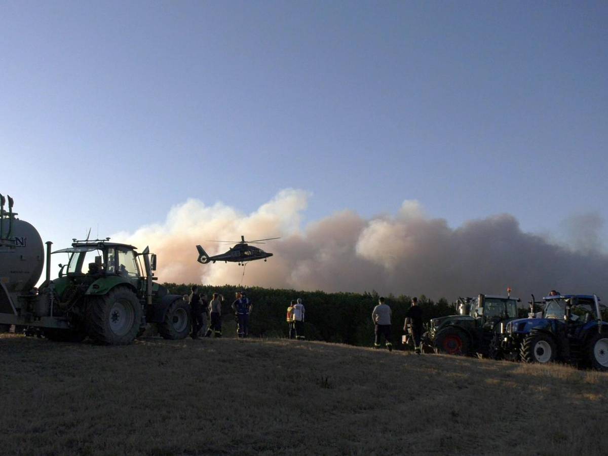 Großer Waldbrand bei Hürtgenwald