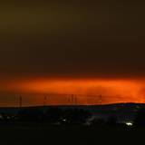 Der Waldbrand im Hohen Venn war in der Nacht auch von der Gemeinde Hürtgenwald aus zu sehen.