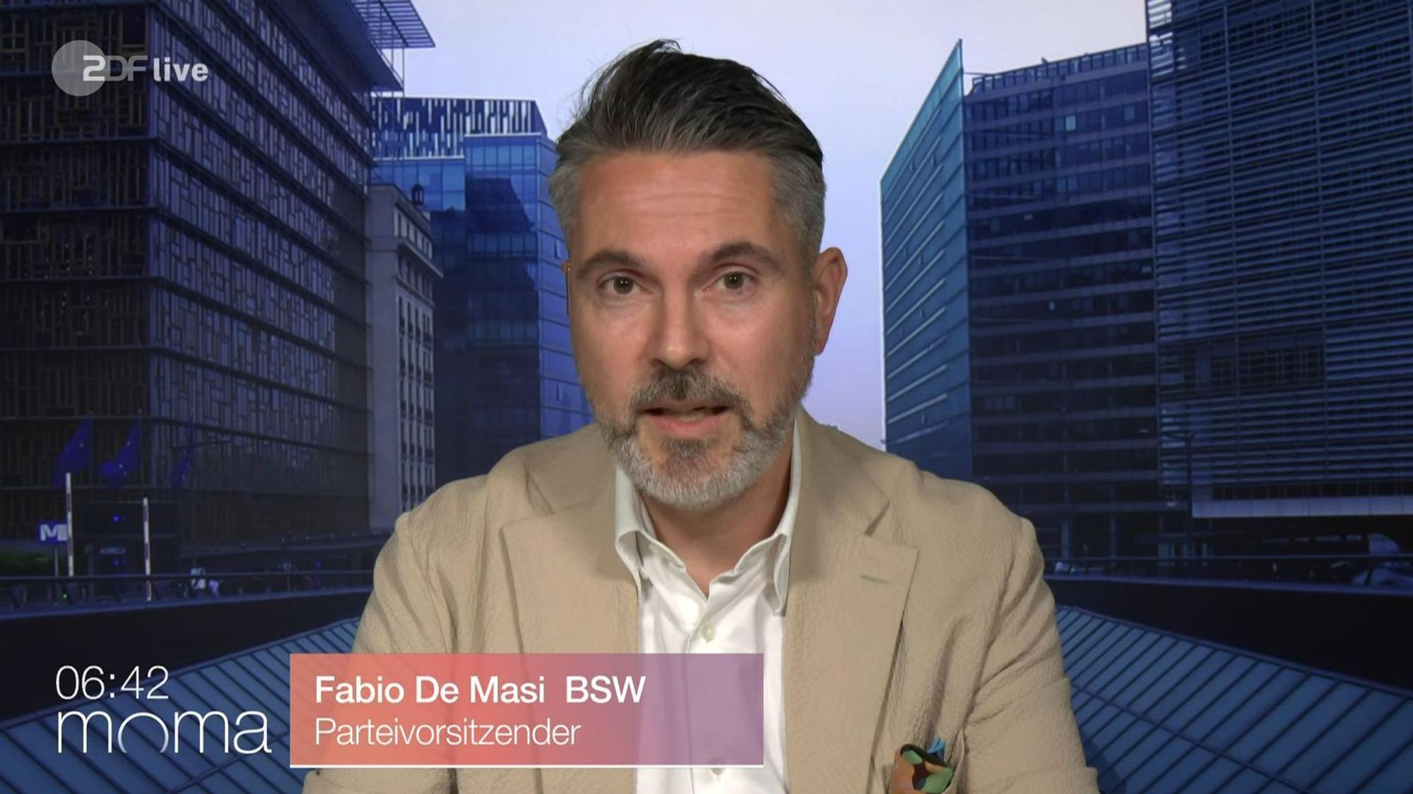 Fabio De Masi war im ZDF-“Morgenmagazin“ zu Gast. (Bild: ZDF.de)