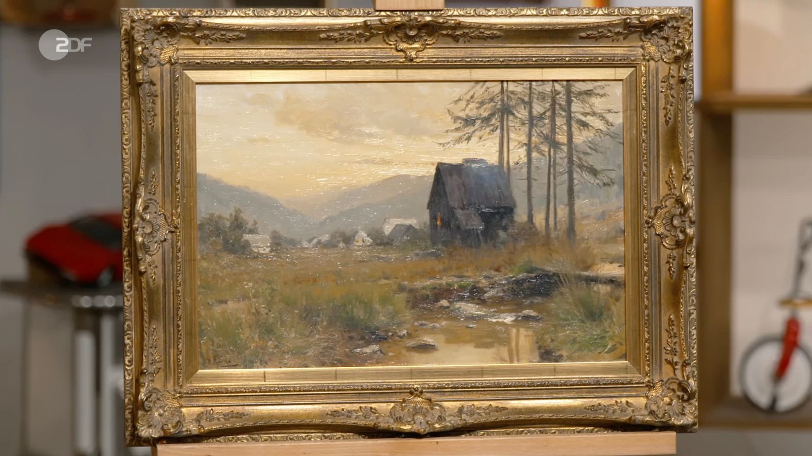 Das Gemälde „Schmiede im Riesengebirge“ datierte die Expertin zwischen 1900 und 1910.  (Bild: ZDF)