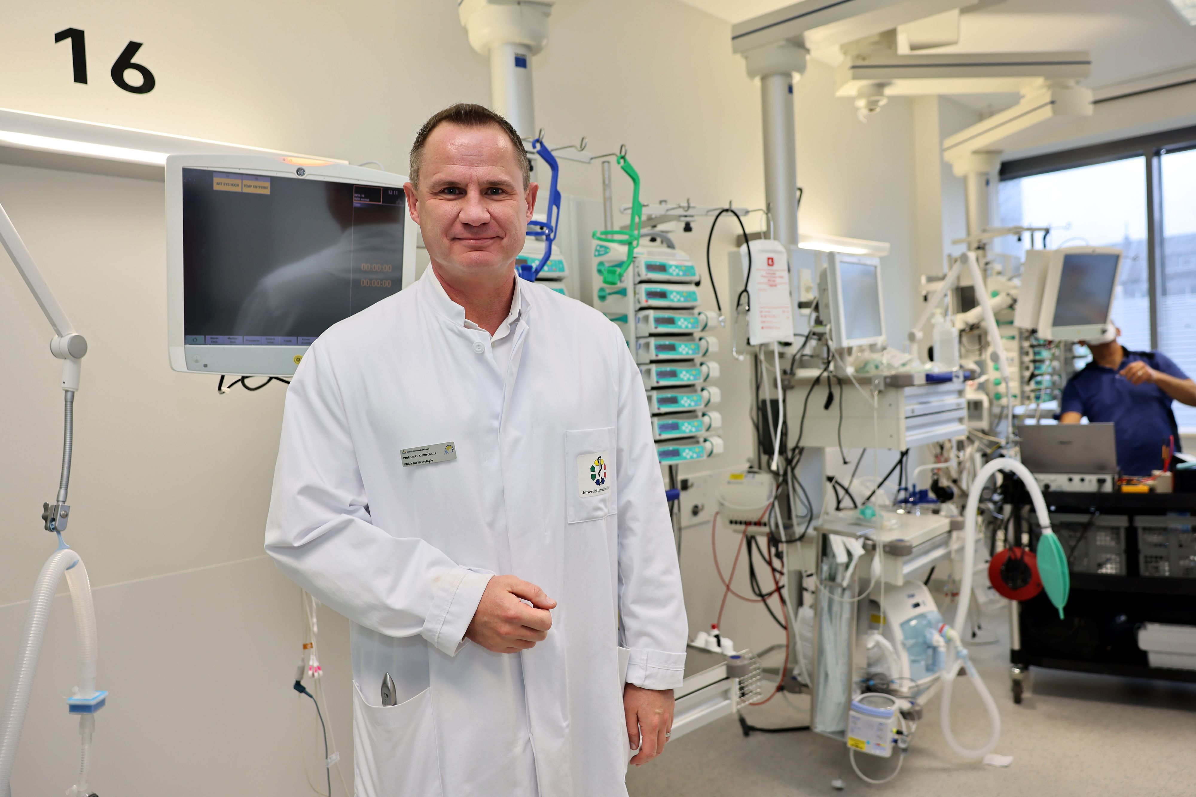 Prof. Dr. Christoph Kleinschnitz im Krankenhaus.
