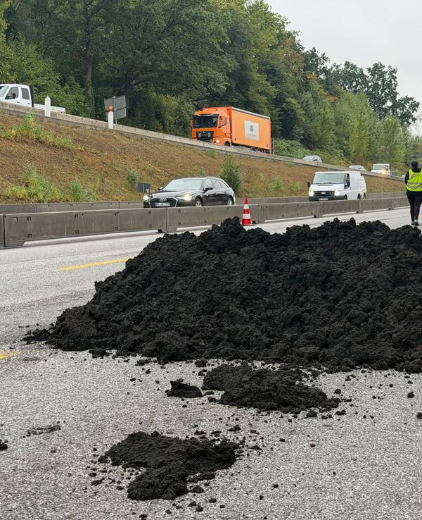 Ein Laster hat Klärschlamm verloren. Der Laster-Unfall hat am frühen Mittwochmorgen auf der Autobahn 7 in Hamburg für Verkehrschaos gesorgt.
