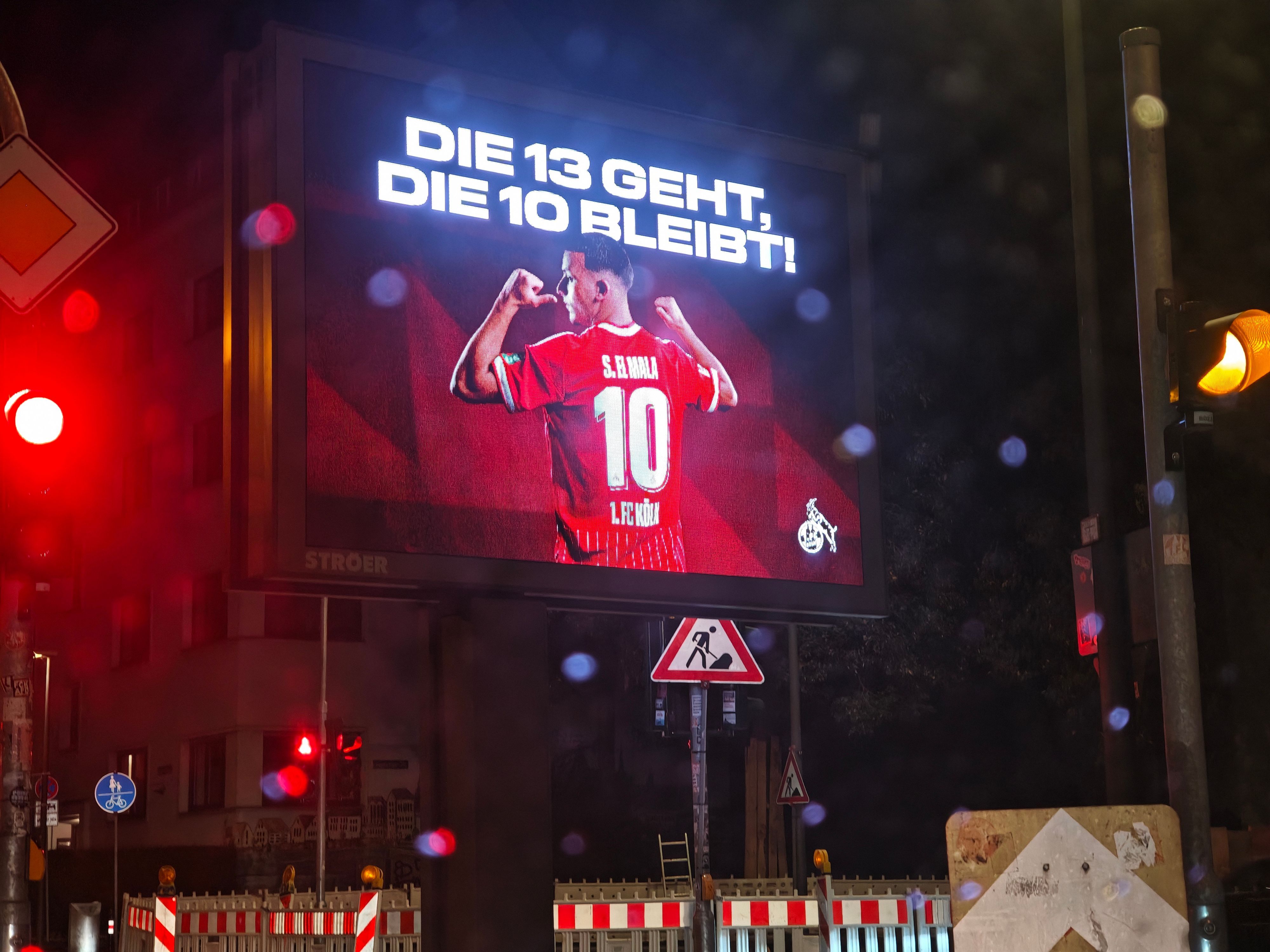 Said El Mala auf einer Werbetafel in Köln.