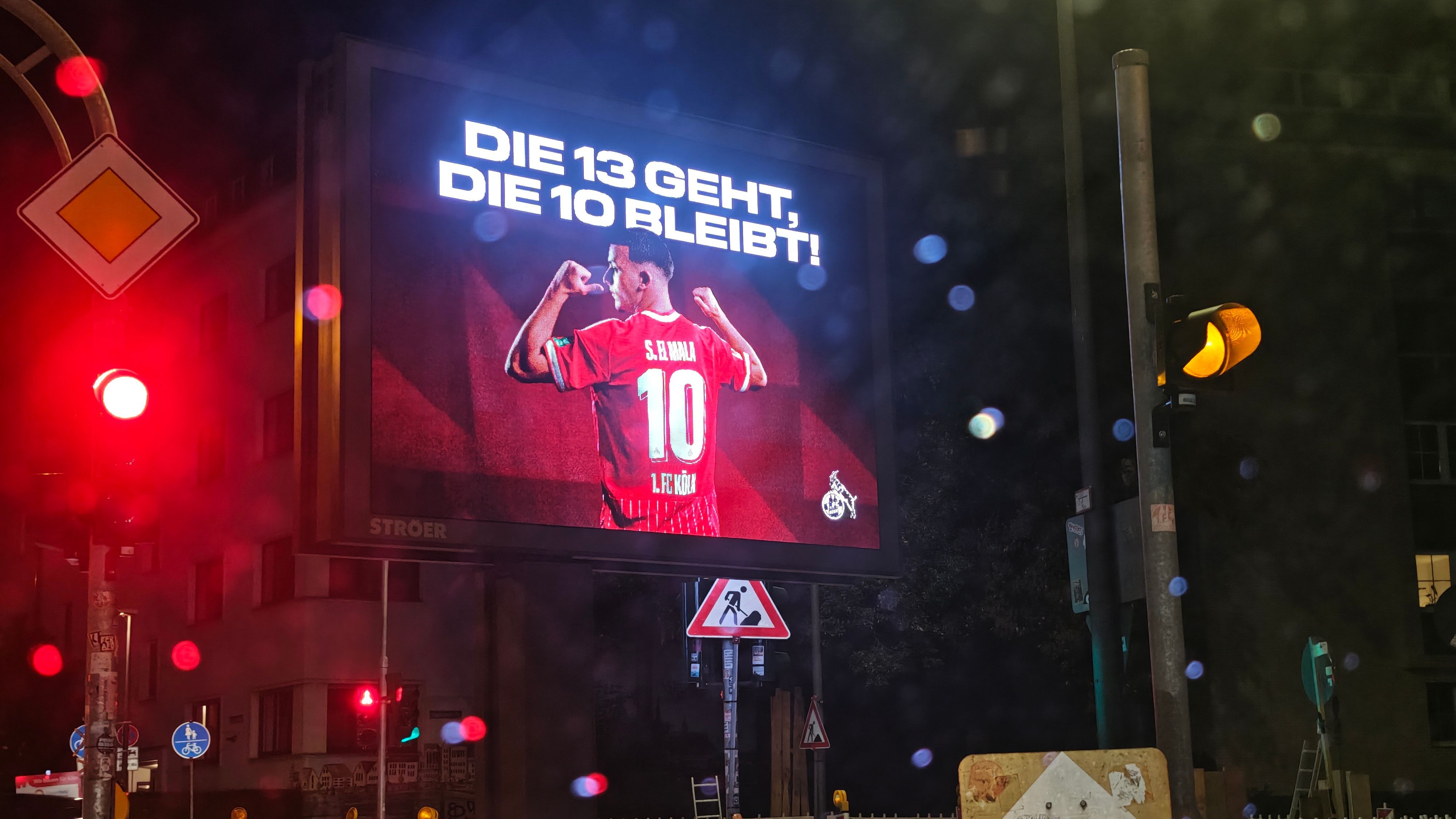 Eine Werbetafel in Köln-Ehrenfeld zeigt Said El Mala.