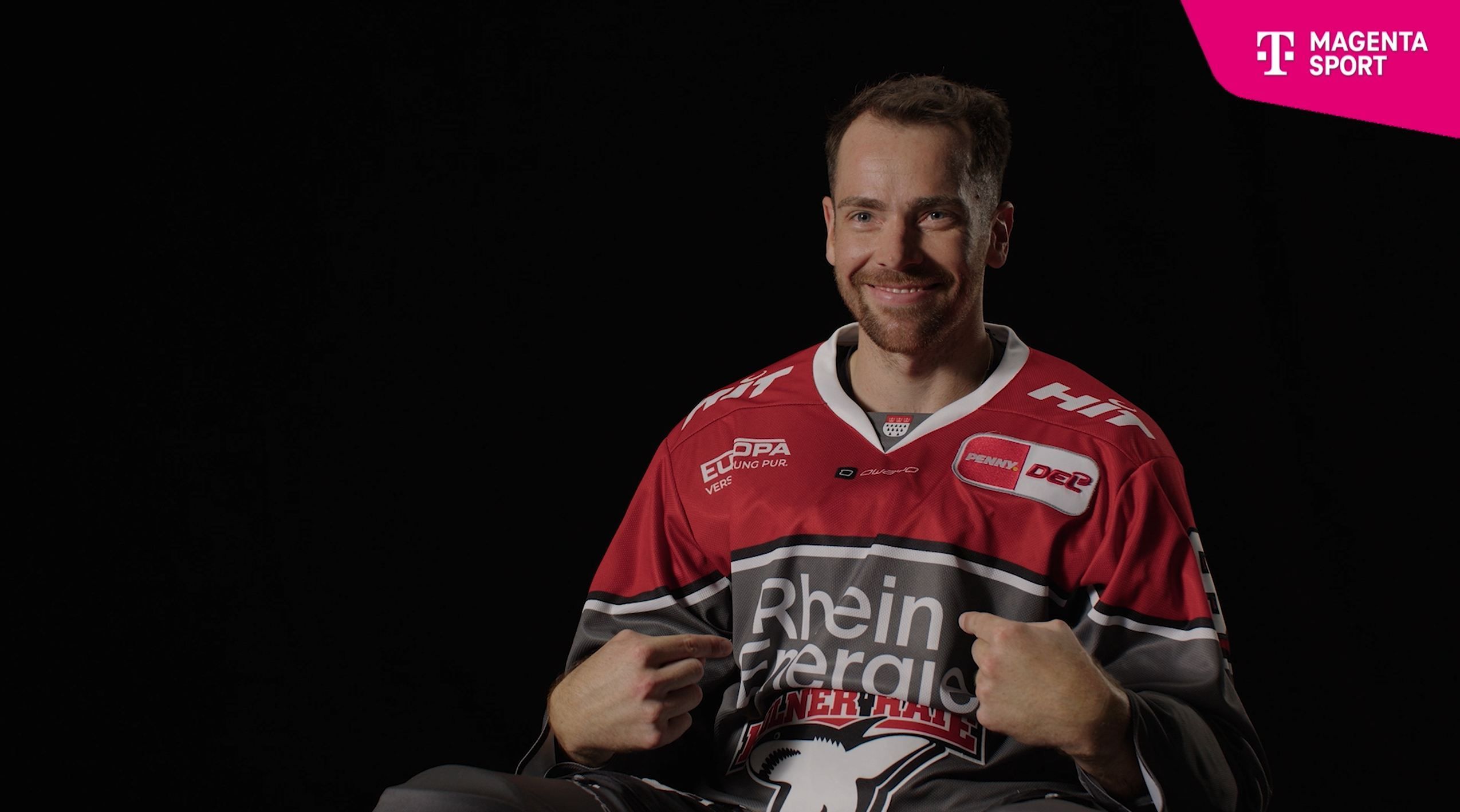 Interview mit Marcel Noebels im Trikot der Kölner Haie.