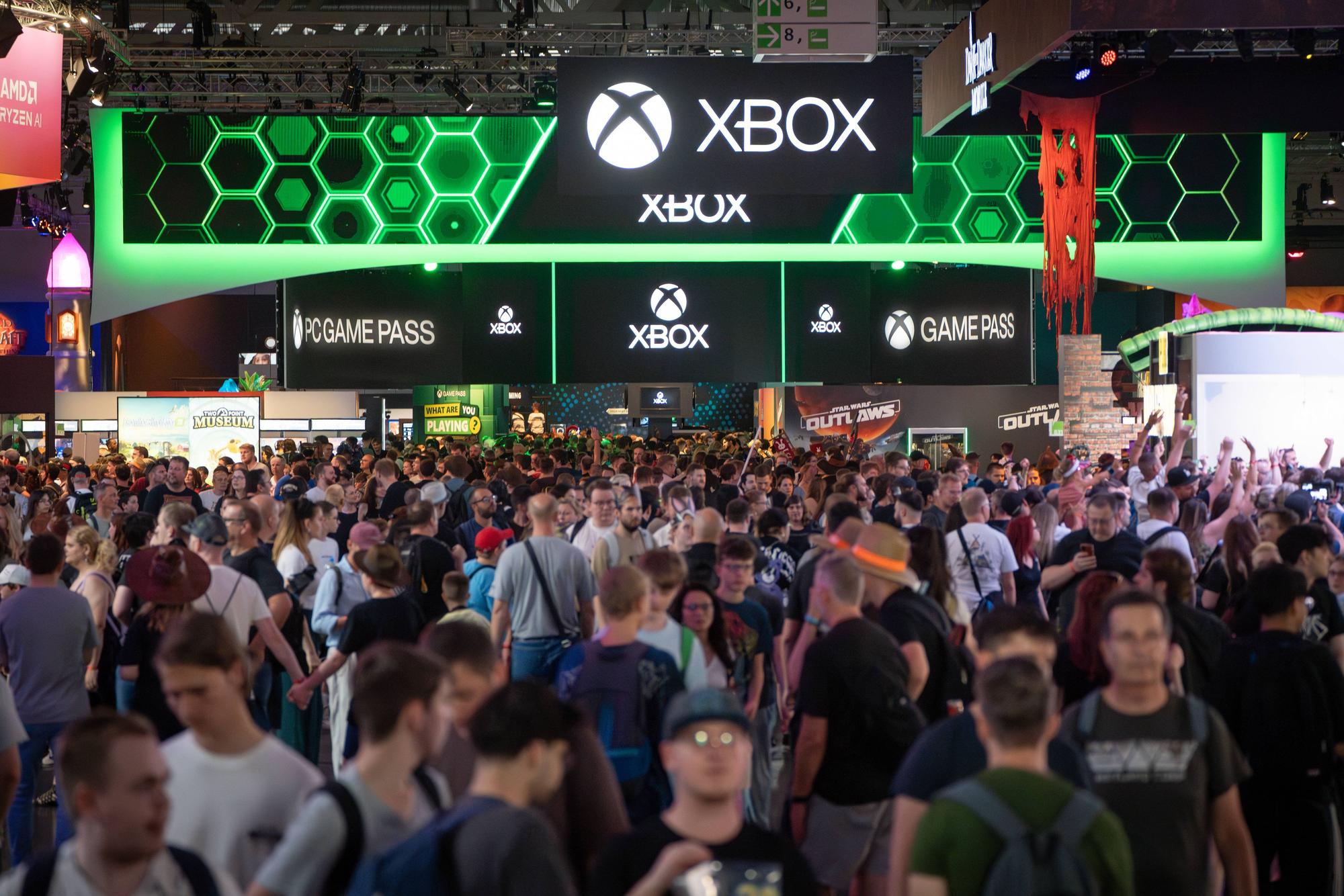 Besucher auf der Gamescom.