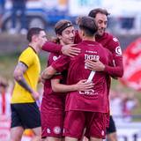 Torjubel bei Fortuna Köln rund um Hamadi Al Ghaddioui.