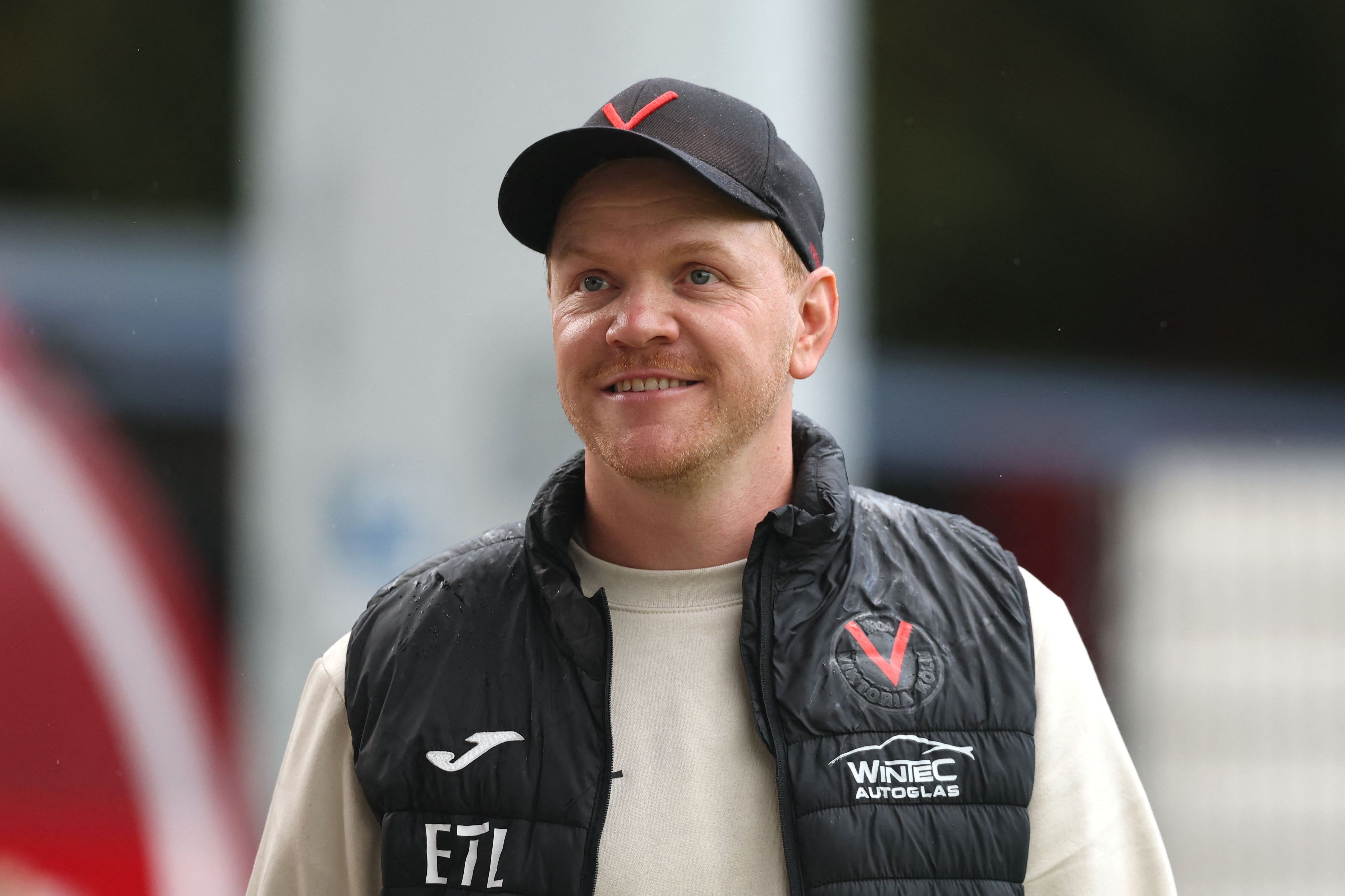 Marian Wilhelm lächelt vor dem Spiel.