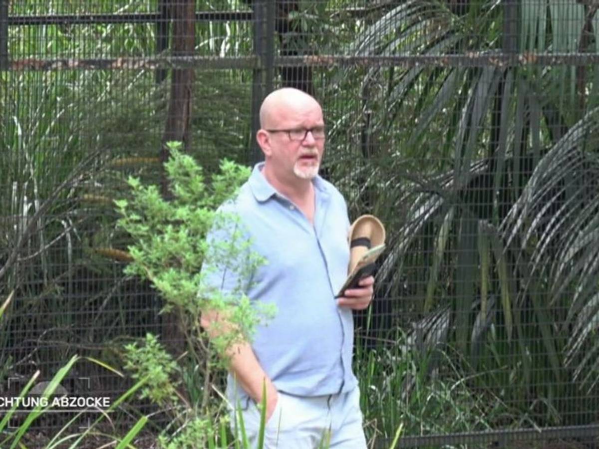 TV-Moderator ist von seiner Wildlifepark-Erfahrung sichtlich schockiert. (Bild: Joyn)