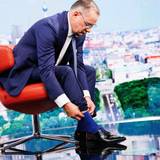 AfD-Chef Tino Chrupalla vor Beginn der Aufzeichnung des ARD-Sommerinterviews im „Bericht aus Berlin“ im ARD-Hauptstadtstudio.