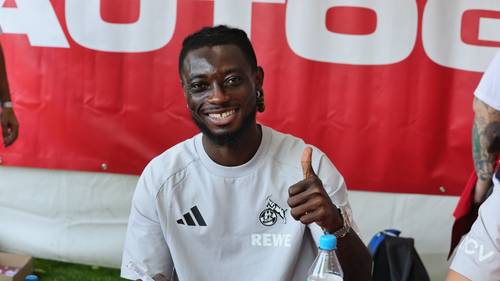 1. FC Köln, Saisoneröffnung auf den Vorwiesen, 01.08.2026, Gideon Mensah (1. FC Köln), Bild: Herbert Bucco