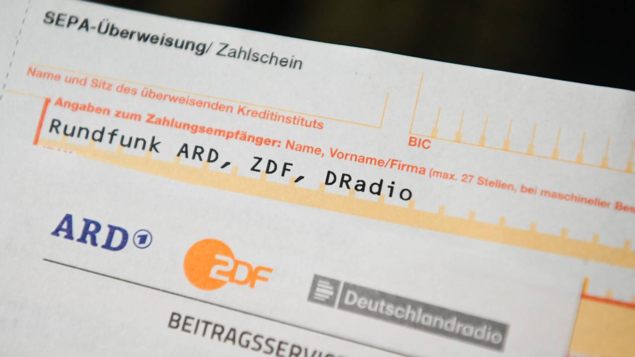 Überweisungsschein für den Rundfunkbeitrag