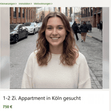 Eine Frau sucht auf Kleinanzeigen eine Wohnung in Köln mit einem Foto von sich – und gerät an ein dubioses Angebot. Das Symbolfoto wurde mithilfe von Künstlicher Intelligenz bearbeitet und zeigt kein reales Angebot.
