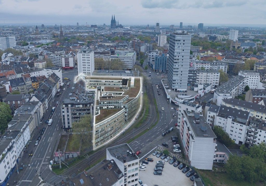 Außenansicht des geplanten Meininger-Hotels am Barbarossaplatz.