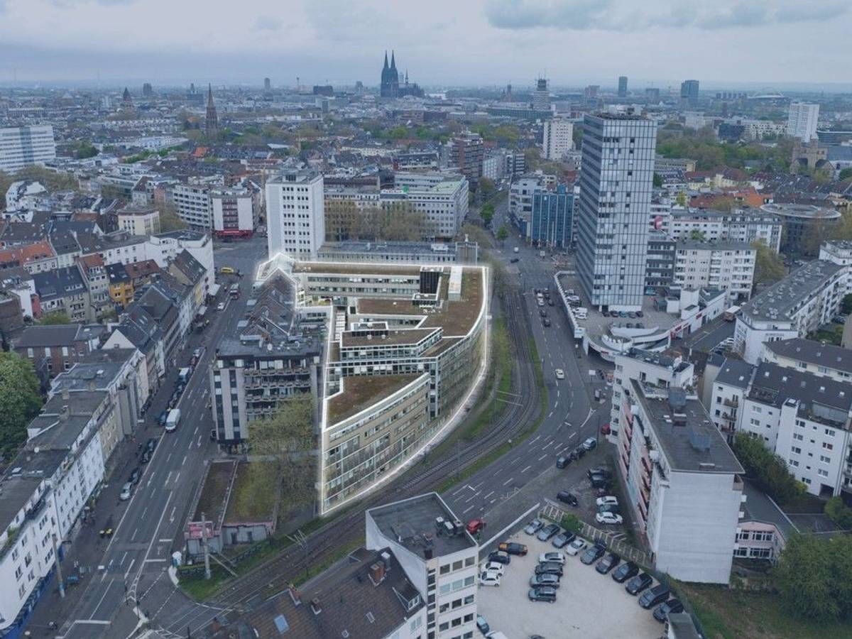Außenansicht des geplanten Meininger-Hotels am Barbarossaplatz.