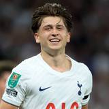 Torjubel von Mikey Moore für Tottenham.