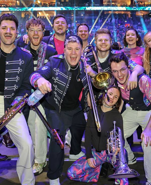 Die Band Druckluft vor ihrem Auftritt.