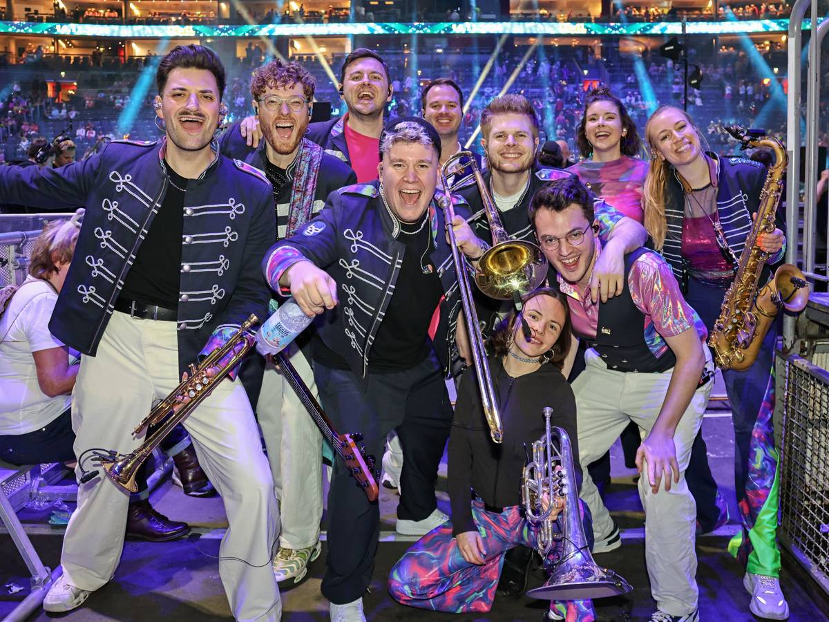 Die Band Druckluft vor ihrem Auftritt.