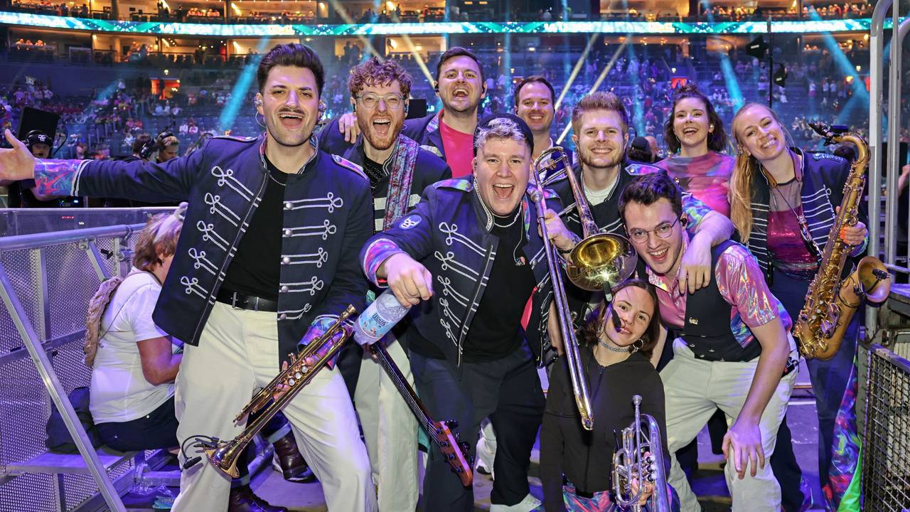 Die Band Druckluft vor ihrem Auftritt.