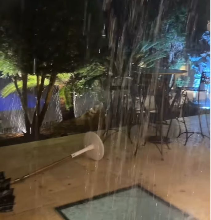 Robert Geiss postet ein Video auf Instagram von dem Unwetter.